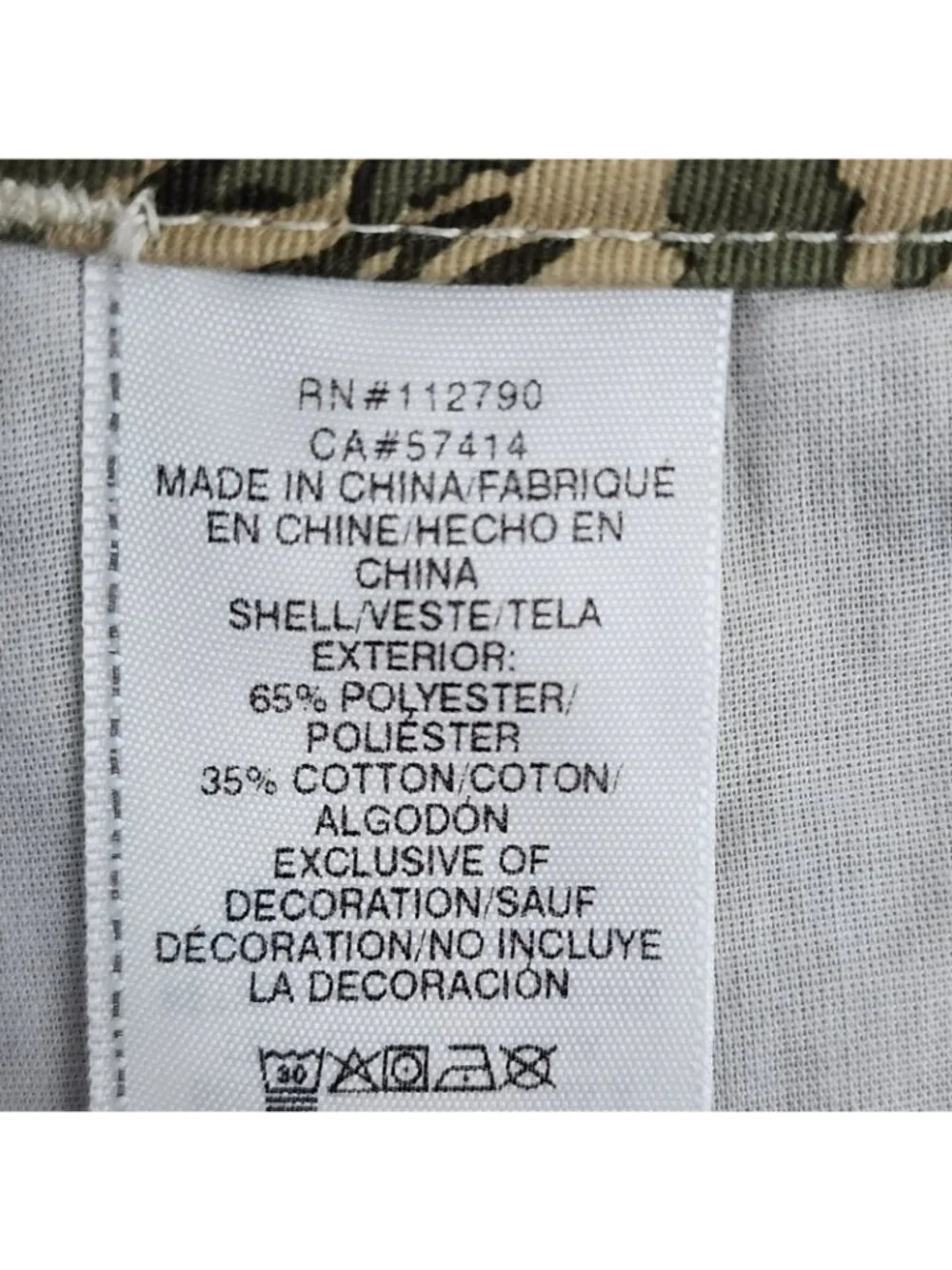True Religion Jeans Mens 31x32 Multi Abstract Camo Cargo Denim NWT